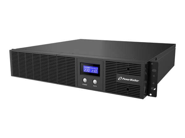 PowerWalker VI 1200 RLE - UPS (kan monteres i rack) - AC 230 V - 720 watt - 1200 VA - 7.2 Ah - USB, RS-232 - utgangskontakter: 4 Sort
