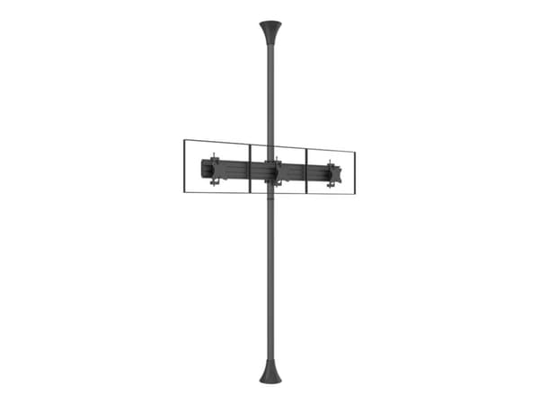 Multibrackets M Pro - Monteringskomponent (skjermmontering) - for LCD-skjerm - stål - svart - skinnemontering