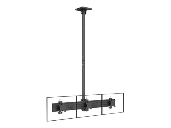 Multibrackets M Pro - Monteringskomponent (skjermmontering) - for LCD-skjerm - stål - svart - skinnemontering