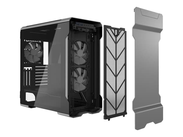 Phanteks Evolv X, Midi Tower, PC, Hopea, ATX, EATX, mikro ATX, Mini-ITX, Alumiini, Terästä, Karkaistu lasi, Pelaaminen