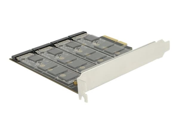 Delock - Diskkontroller - 4 Kanal - M.2 Card - 6 GBps - RAID 0, 1, 10 - PCIe x4