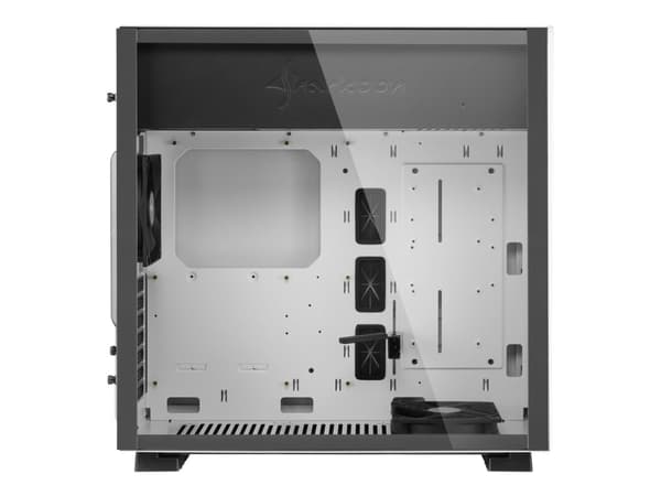 Sharkoon Pure Steel, Midi Tower, PC, Musta, Valkoinen, ATX, EATX, mikro ATX, Mini-ITX, SSI CEB, SSI EEB, Terästä, Karkaistu lasi, 16 cm