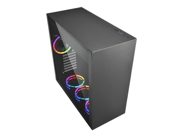 Sharkoon PURE STEEL - Tower - utökad ATX - ingen strömförsörjning - USB/ljud Svart