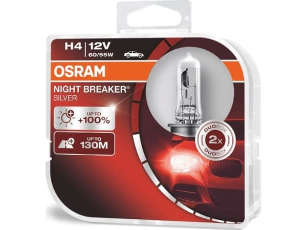 Osram Night Breaker Silver - H4 - 60/55W - 12V - 2 stk.