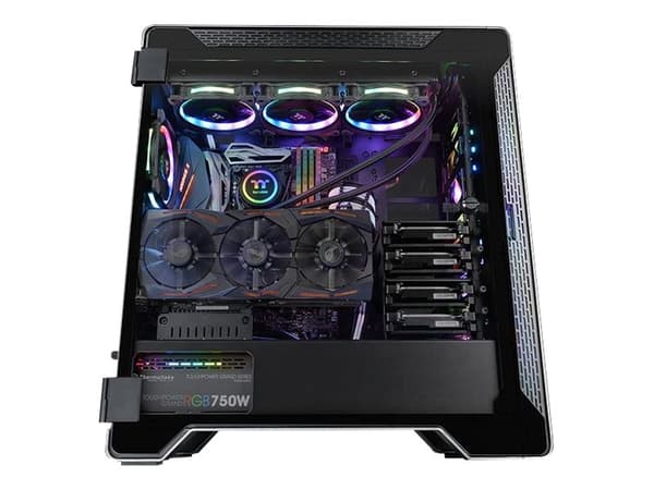 Thermaltake A500 Aluminum TG - Tempered Glass Edition - tower - ATX - genomskinlig sidopanel (härdat glas) - ingen strömförsörjning (PS/2) - svart, r