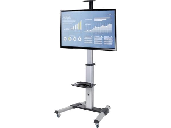 SpeaKa Professional SP-6646940, 177,8 cm (70"), 200 x 200 mm, 600 x 400 mm, -12 - 5°, Gjuten aluminium, Plast, Stål, Svart, Silver