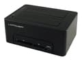 Miniatyrbilde 1 av 5: LC Power LC-DOCK-U3-CR - HDD-dokkestasjon - brønner: 2 - 2,5" / 3,5" delt - SATA - USB 3.0 - svart