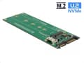 Miniatyrbilde 5 av 5: Delock U.2 SFF-8654 or SATA Converter to 1 x M.2 Key M slot - Diskkontroller - M.2 - M.2 NVMe Card / SATA 6Gb/s - PCIe, SATA 6Gb/s