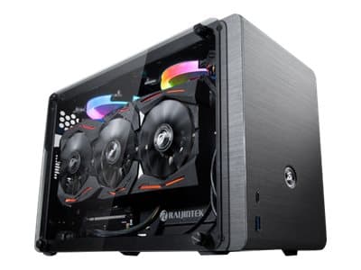 RAIJINTEK Ophion, Mini Tower, PC, Musta, Mini-ITX, Alumiini, Karkaistu lasi, Pelaaminen