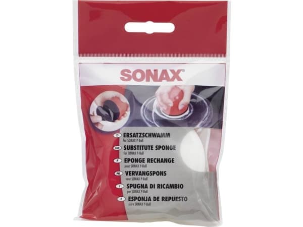 Sonax 04172410, Valkoinen, Keltainen, Pyöreä, Auto, Käsinpestävä, Yksivärinen, Muovipussi