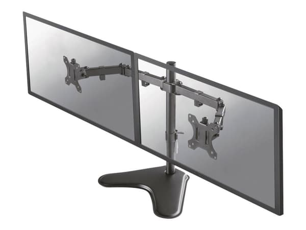 Neomounts FPMA-D550DD - Ställ - fullständig rörelse - för 2 LCD-bildskärmar - svart - skärmstorlek: 10"-32" - skrivbordsstativ, disk-monteringsbar