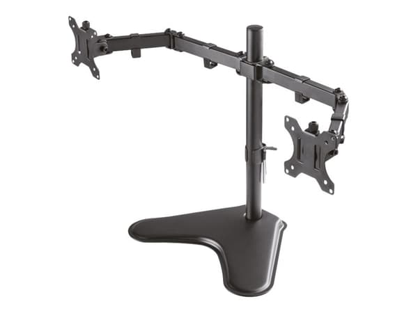 Neomounts FPMA-D550DD - Ställ - fullständig rörelse - för 2 LCD-bildskärmar - svart - skärmstorlek: 10"-32" - skrivbordsstativ, disk-monteringsbar
