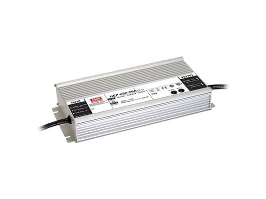 MEAN WELL HEP-480-36A, 90 - 305 V, 480 W, 36 V, RoHS, 125 mm, 262 mm