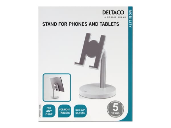 DELTACO ARM-275 - Ställ för mobiltelefon, surfplatta - vit