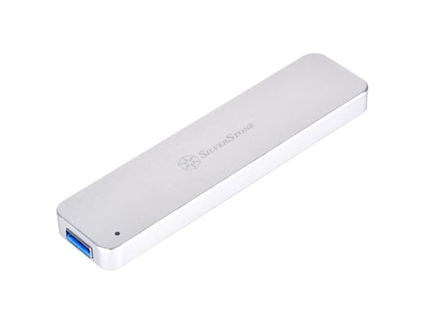 SilverStone Mobile Series MS09 - Drevkabinett - M.2 Card - USB 3.1 (Gen 2) - sølv