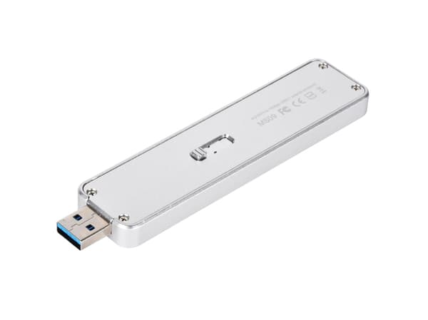 SilverStone Mobile Series MS09 - Drevkabinett - M.2 Card - USB 3.1 (Gen 2) - sølv