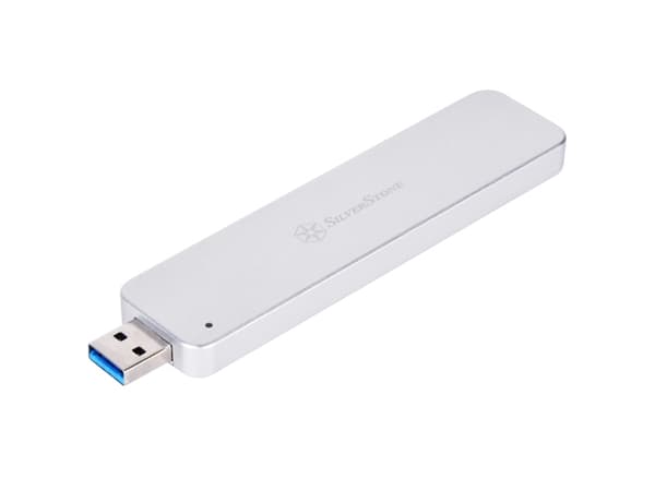 SilverStone Mobile Series MS09 - Drevkabinett - M.2 Card - USB 3.1 (Gen 2) - sølv
