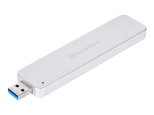 SilverStone Mobile Series MS09 - Drevkabinett - M.2 Card - USB 3.1 (Gen 2) - sølv Sølv