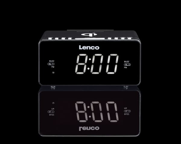 Lenco CR-550, Klockradio, FM, LED, 3,05 cm (1.2"), Vit, Svart
