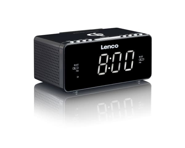 Lenco CR-550, Klockradio, FM, LED, 3,05 cm (1.2"), Vit, Svart