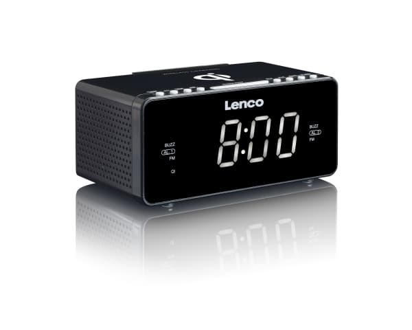 Lenco CR-550, Kello, FM, LED, 3,05 cm (1.2"), Valkoinen, Musta