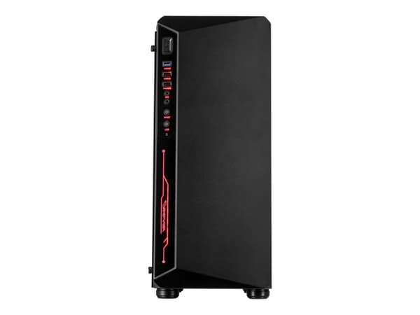 Inter-Tech C-3 Saphir - Tower - ATX - ingen strømforsyning (ATX) - svart - USB/lyd
