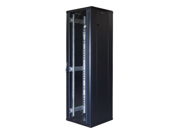 TOTEN System G, 19" skåp, 42U, 800x800, glasfrontdörr, metallhölje/ 19-G8842GM