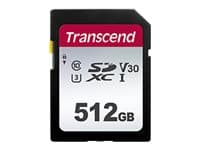Transcend 300S - Flashminnekort - 512 GB - Video Class V30 / UHS-I U3 / Class10 - SDXC UHS-I