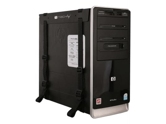 Techly ICA-CS 60, Bordsmonterad CPU-hållare, Skrivbord, 20 kg, Svart, Vågrät, 8 cm