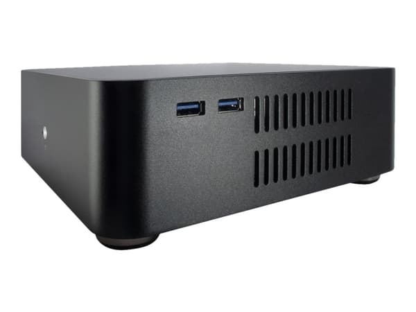 Inter-Tech A60 - USFF - Mini-ITX case - virtalähde 60 wattia - musta - USB musta