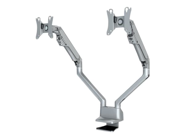 Neomounts FPMA-D750D - Monteringssett - full bevegelse - for 2 LCD-skjermer - sølv - skjermstørrelse: 10"-32" - klemmemonterbar, malje, skrivebordsmo