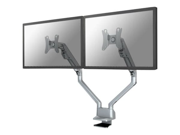 Neomounts FPMA-D750D - Monteringssett - full bevegelse - for 2 LCD-skjermer - sølv - skjermstørrelse: 10"-32" - klemmemonterbar, malje, skrivebordsmo
