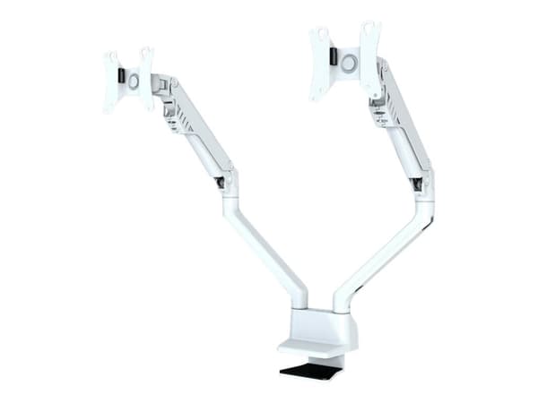Neomounts FPMA-D750D - Monteringssett - full bevegelse - for 2 LCD-skjermer - hvit - skjermstørrelse: 10"-32" - klemmemonterbar, malje, skrivebordsmo