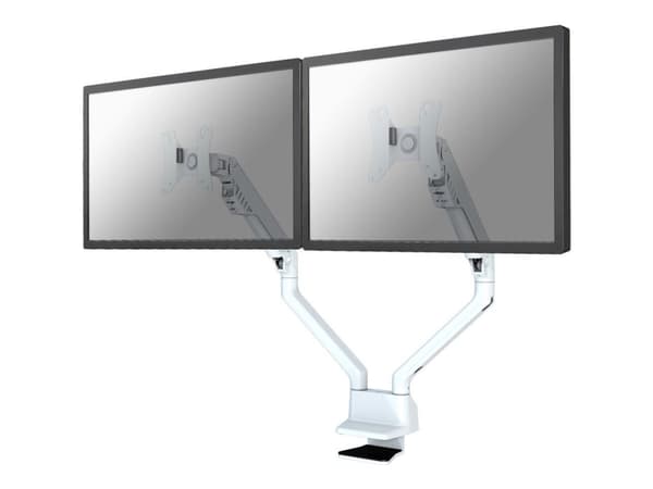 Neomounts FPMA-D750D - Monteringssett - full bevegelse - for 2 LCD-skjermer - hvit - skjermstørrelse: 10"-32" - klemmemonterbar, malje, skrivebordsmo