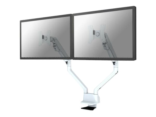 Neomounts FPMA-D750D - Monteringssett - full bevegelse - for 2 LCD-skjermer - hvit - skjermstørrelse: 10"-32" - klemmemonterbar, malje, skrivebordsmo
