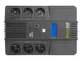 Miniatyrbilde 3 av 5: Green Cell AiO - UPS - AC 220/230/240 V - 480 watt - 800 VA - 9 Ah - USB - utgangskontakter: 6