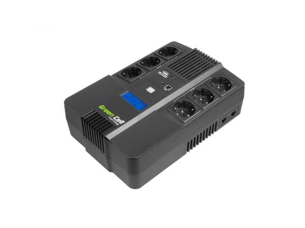 Green Cell AiO - UPS - AC 220/230/240 V - 480 watt - 800 VA - 9 Ah - USB - utgangskontakter: 6