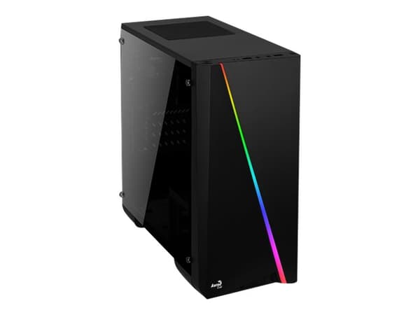 AeroCool Cylon Mini - Tower - micro ATX - genomskinlig sidopanel (akryl) - ingen strömförsörjning (ATX / PS/2) - svart - USB/ljud