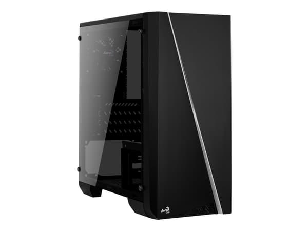AeroCool Cylon Mini - Tower - micro ATX - genomskinlig sidopanel (akryl) - ingen strömförsörjning (ATX / PS/2) - svart - USB/ljud Svart