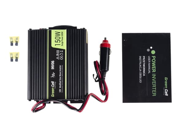 Green Cell - DC til AC invertteri - 12 V - 150 Watt - lajitella