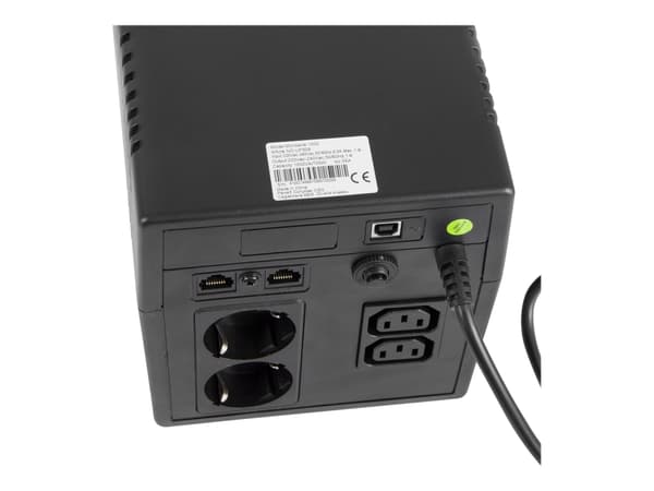 Green Cell Microsine - UPS - AC 220/230/240 V - 700 Watt - 1000 VA - 7 At - USB - utgangskontakter: 4