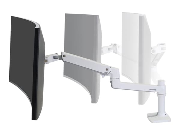 Ergotron LX - Monteringssett (leddarm, skrivebordsklemmemontering, stang, utvidelsesbøyle) - for LCD-skjerm - aluminium, stål - hvit - skjermstørrels