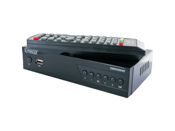 Schwaiger DSR500HD, Kabel, Full HD, 480p,576i,720p,1080i,1080p, 4:3,16:9, Svart, Analog