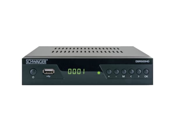 Schwaiger DSR500HD, Kabel, Full HD, 480p,576i,720p,1080i,1080p, 4:3,16:9, Svart, Analog