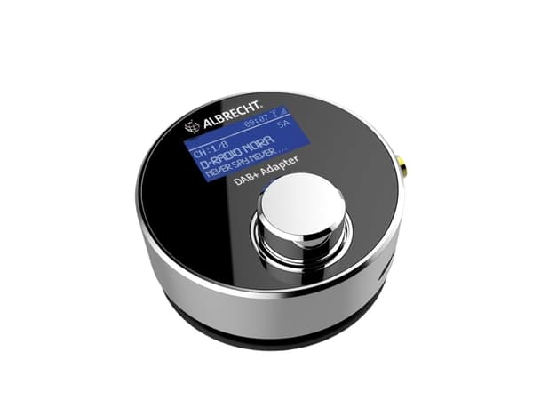 Albrecht DR 54, auto, musta, hopea, DAB, DAB+, DAB+, 48 mm, 48 mm