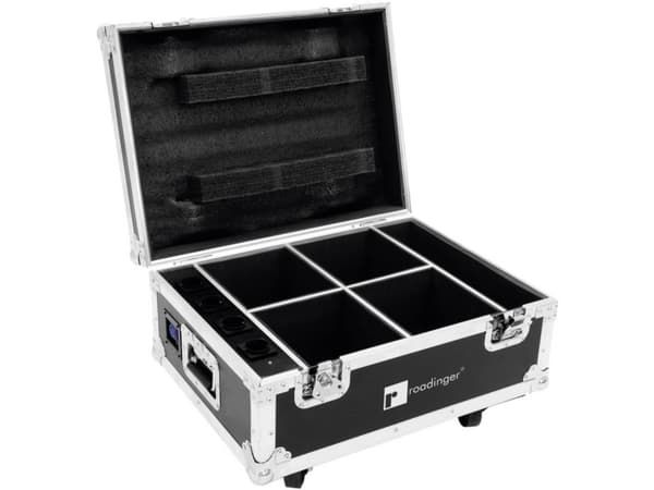 ROADINGER Flightcase 4x AKKU UP-4 QuickDMX mit Ladefunktion (31005125)