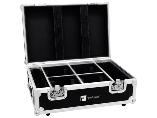 ROADINGER Flightcase 4x AKKU TL-3 Trusslight QuickDMX mit Ladefunktion (31005126)