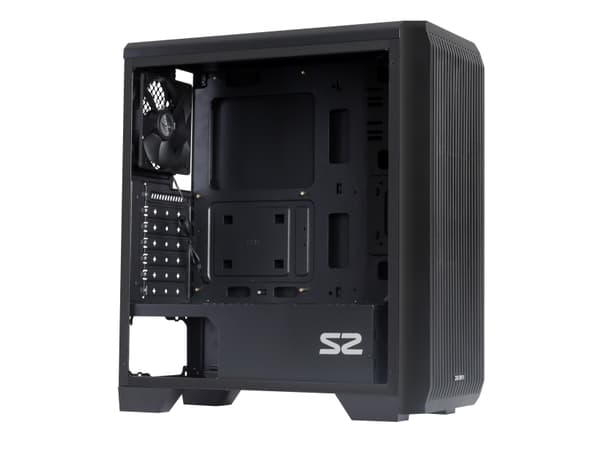 Zalman S2 Midi Tower Case - Black Window, Midi Tower, PC, Svart, ATX, micro ATX, Mini-ITX, Akryl, Plast, Stål, Hem / Kontor