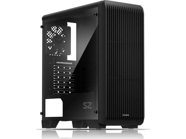 Zalman S2 Midi Tower Case - Black Window, Midi Tower, PC, Svart, ATX, micro ATX, Mini-ITX, Akryl, Plast, Stål, Hem / Kontor