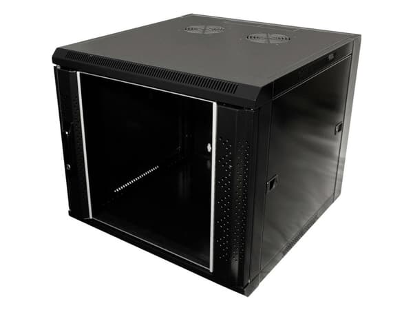 VALUE 26990147, Väggmonterad rack, 6U, 60 kg, Svart